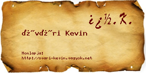 Óvári Kevin névjegykártya